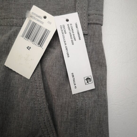 NWT Izod Men's Size 42 Grey 4 Way Stretch UPF50 Quick Dry Classic Fit Shorts - Picture 7 of 15